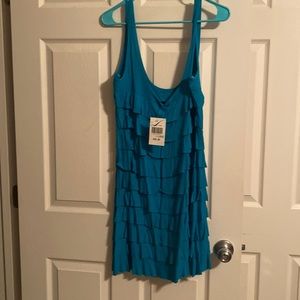 15 Connected Apparel.  Turquoise dress.  Brand new w/tags.